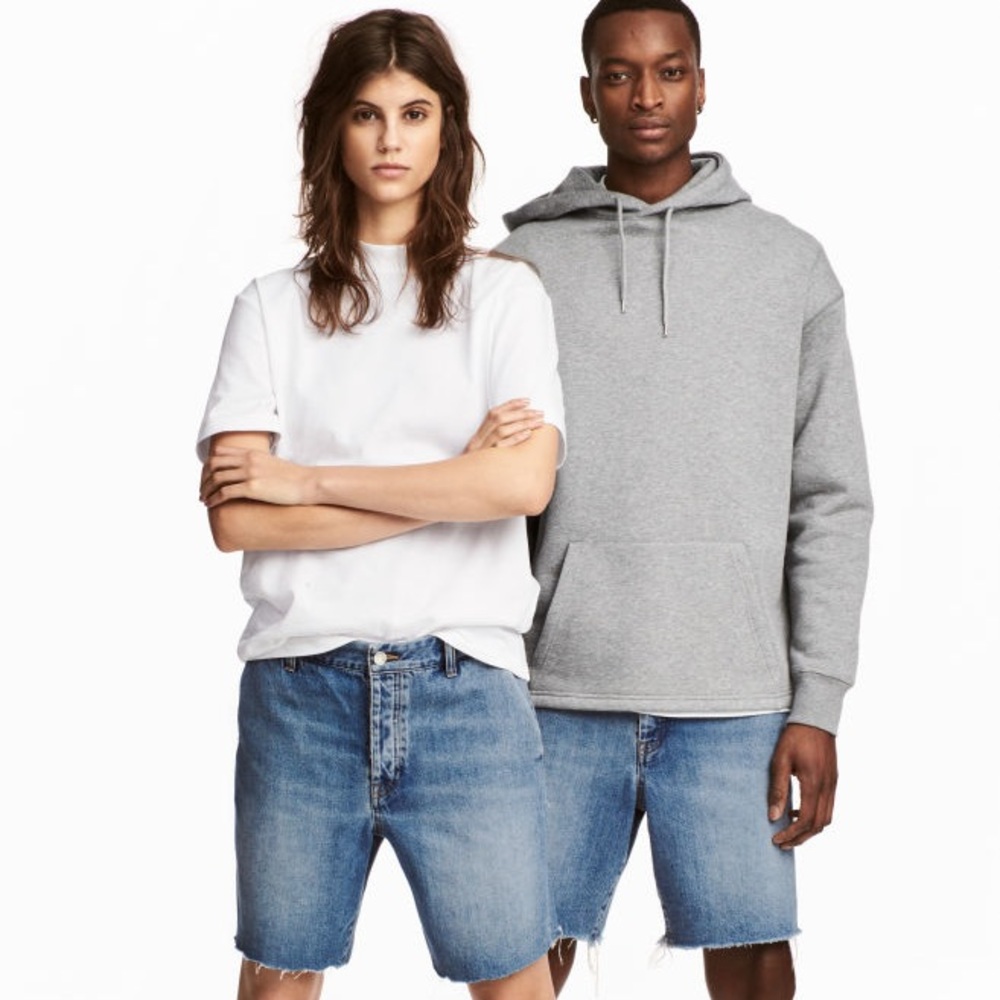 H&M unisex cut off shorts